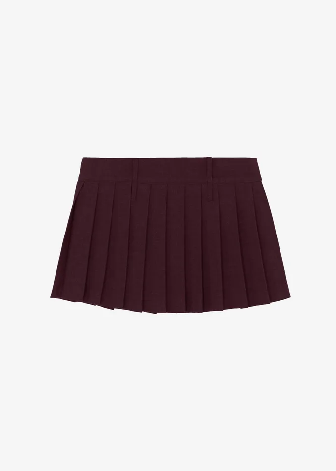 The Frankie Shop Bottoms Blake Mini Pleated Skirt 8211 Burgundy 8211 Women