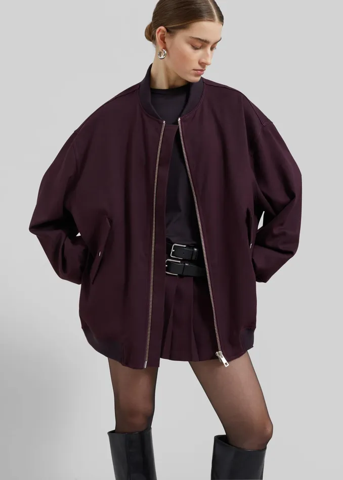The Frankie Shop Bottoms Blake Mini Pleated Skirt 8211 Burgundy 8211 Women