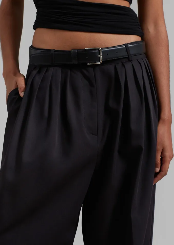 The Frankie Shop Bottoms Catalina Pleated Trousers 8211 Black 8211 Women