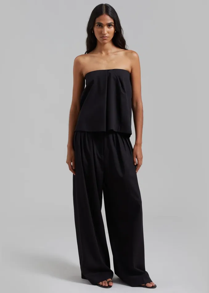 The Frankie Shop Bottoms Catalina Pleated Trousers 8211 Black 8211 Women