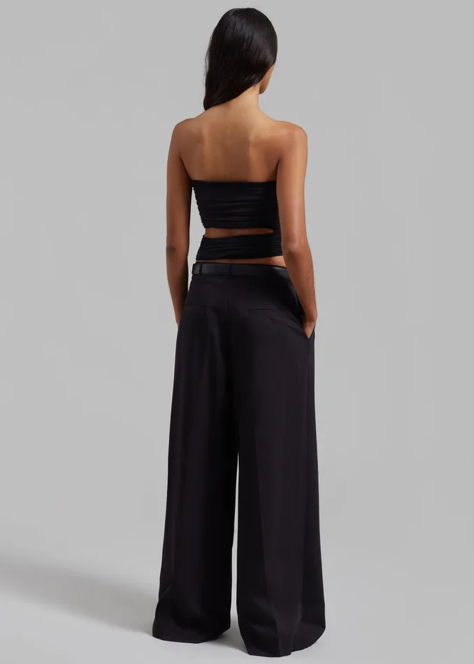 The Frankie Shop Bottoms Catalina Pleated Trousers 8211 Black 8211 Women