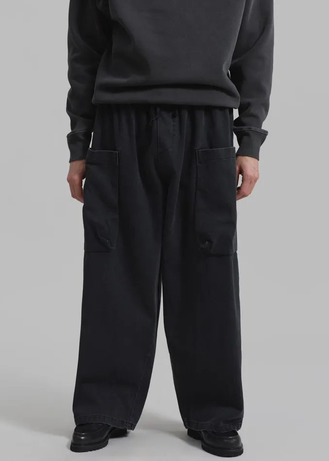 The Frankie Shop Bottoms Cliff Denim Balloon Pants 8211 Black 8211 Men