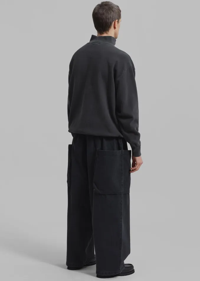 The Frankie Shop Bottoms Cliff Denim Balloon Pants 8211 Black 8211 Men