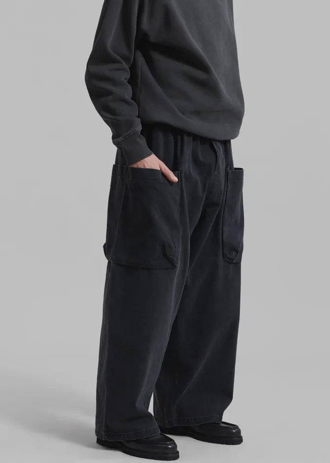 The Frankie Shop Bottoms Cliff Denim Balloon Pants 8211 Black 8211 Men