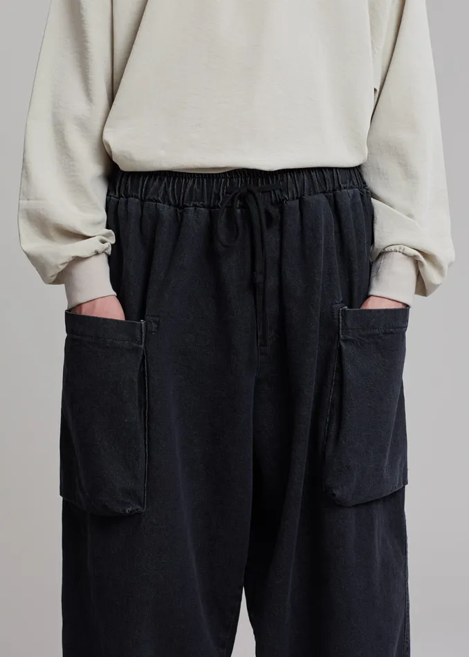 The Frankie Shop Bottoms Cliff Denim Balloon Pants 8211 Black 8211 Men