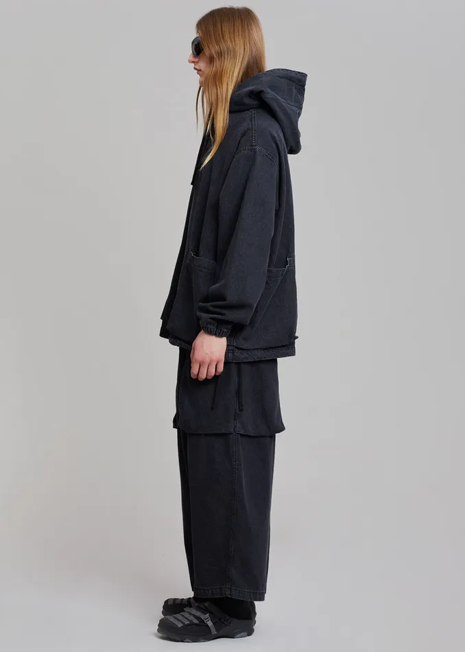 The Frankie Shop Bottoms Cliff Denim Balloon Pants 8211 Black 8211 Men
