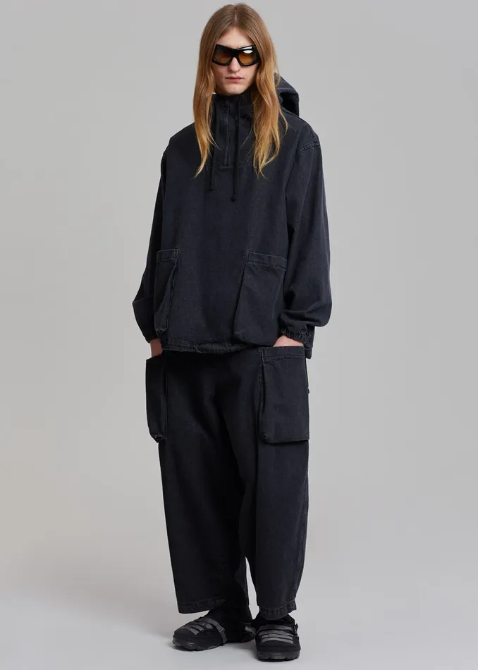 The Frankie Shop Bottoms Cliff Denim Balloon Pants 8211 Black 8211 Men