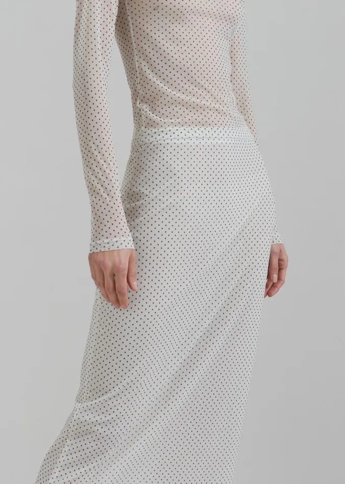 The Frankie Shop Bottoms Gigi Polka Dot Skirt 8211 White 8211 Women