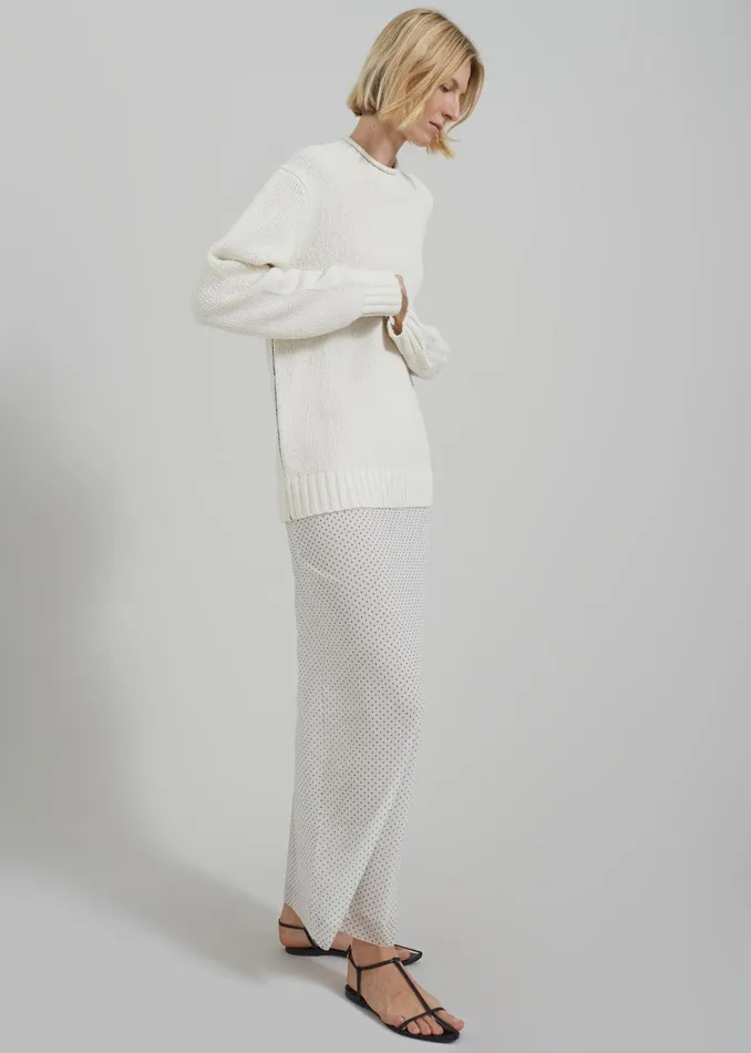 The Frankie Shop Bottoms Gigi Polka Dot Skirt 8211 White 8211 Women
