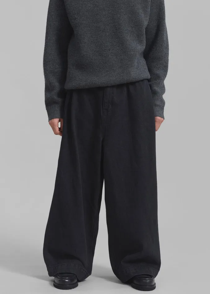 The Frankie Shop Bottoms Graham Denim Pants 8211 Black Wash 8211 Men