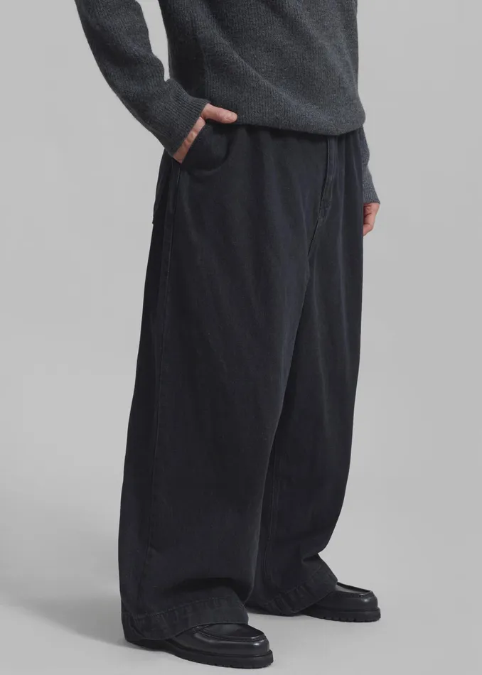 The Frankie Shop Bottoms Graham Denim Pants 8211 Black Wash 8211 Men
