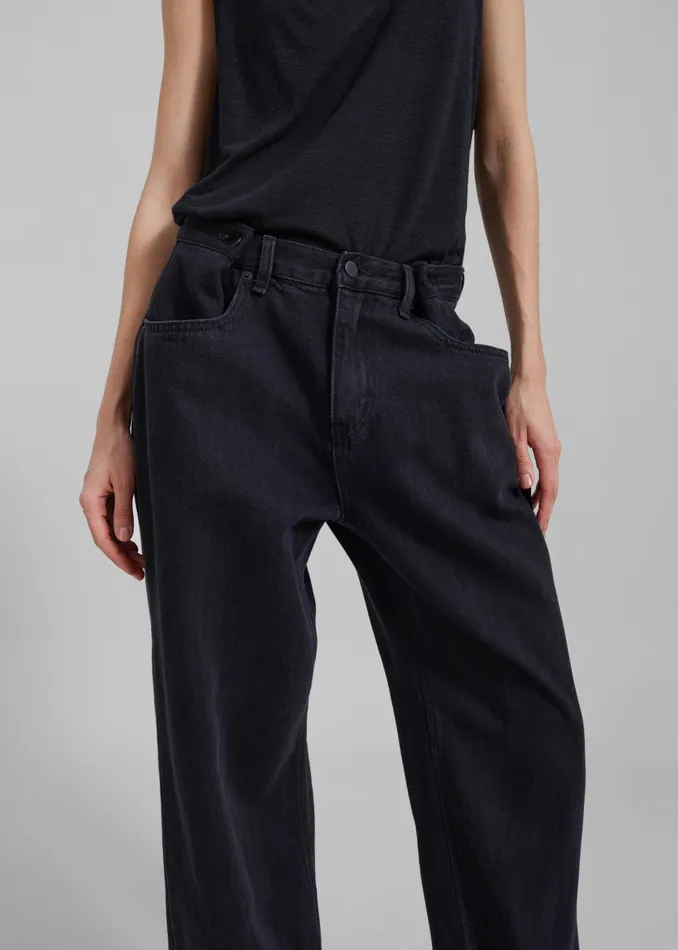 The Frankie Shop Bottoms Hayla Denim Pants 8211 Black Wash 8211 Women