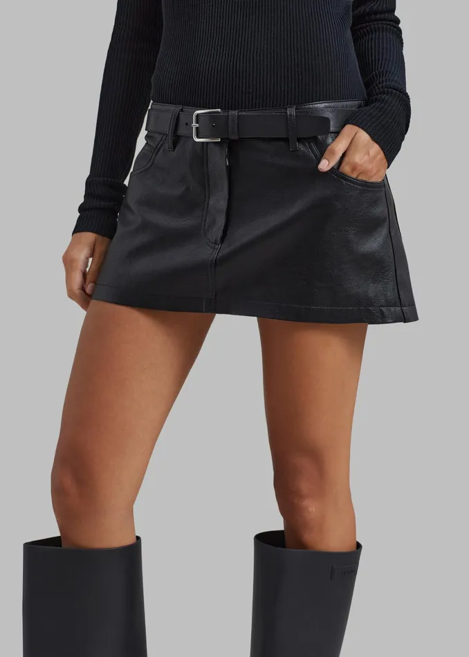 The Frankie Shop Bottoms Nova Micro Skirt 8211 Black 8211 Women
