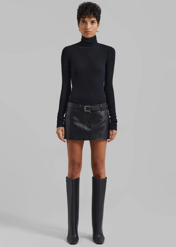 The Frankie Shop Bottoms Nova Micro Skirt 8211 Black 8211 Women