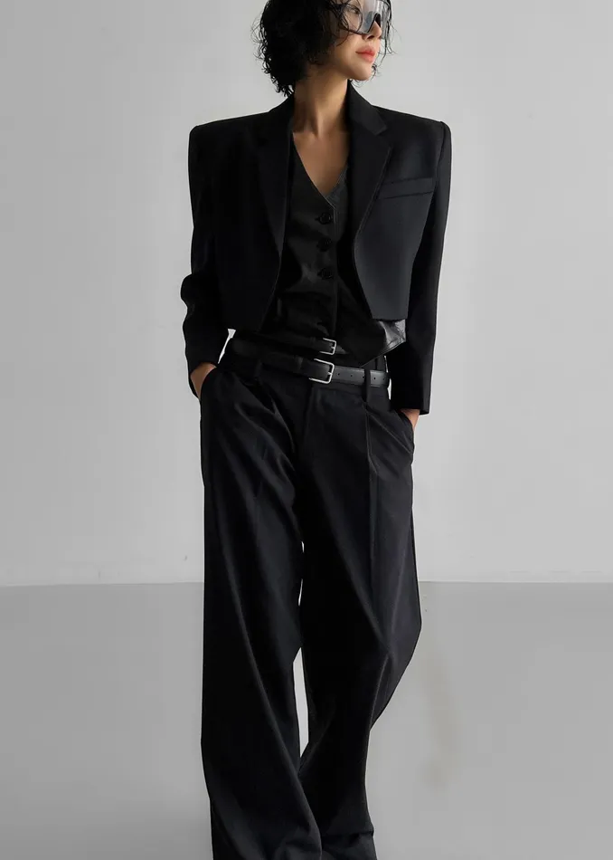 The Frankie Shop Bottoms Olwen Pintuck Trousers 8211 Black 8211 Women