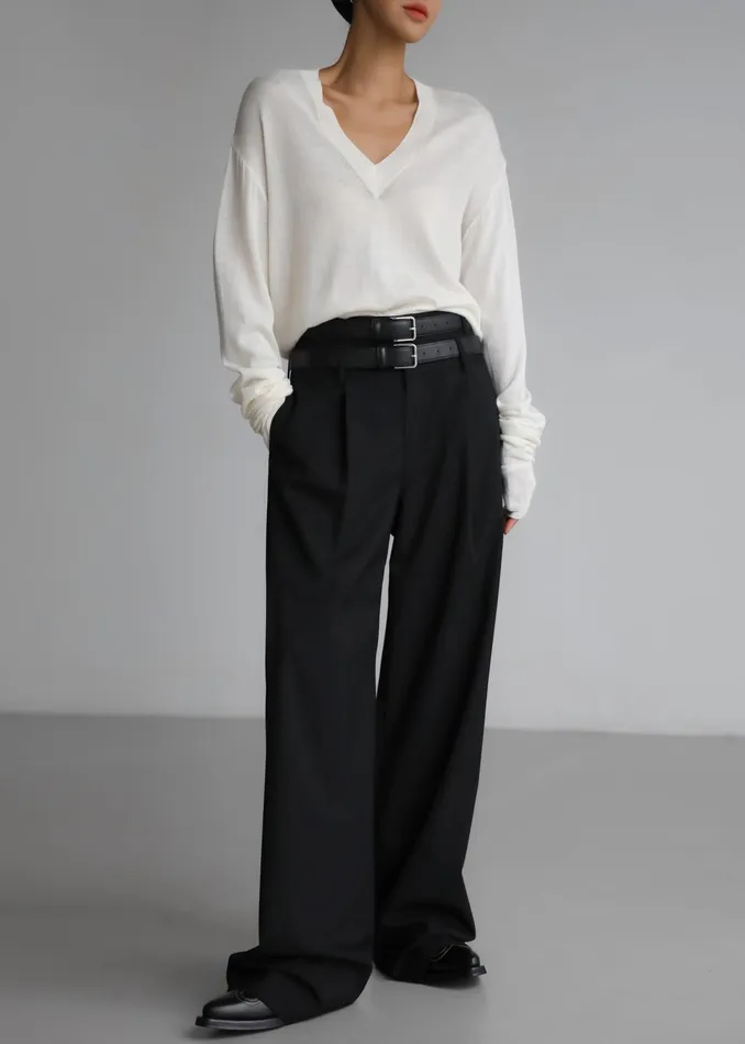 The Frankie Shop Bottoms Olwen Pintuck Trousers 8211 Black 8211 Women