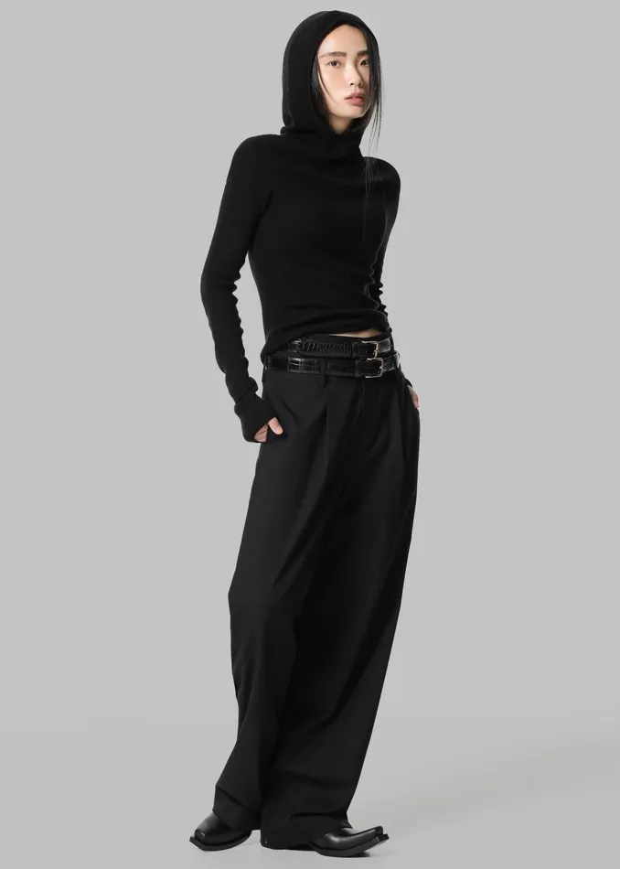 The Frankie Shop Bottoms Olwen Pintuck Trousers 8211 Black 8211 Women