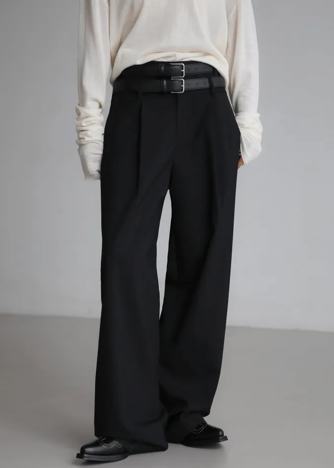 The Frankie Shop Bottoms Olwen Pintuck Trousers 8211 Black 8211 Women