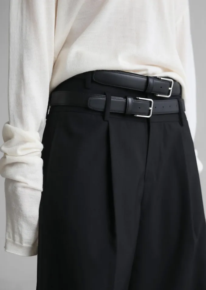 The Frankie Shop Bottoms Olwen Pintuck Trousers 8211 Black 8211 Women