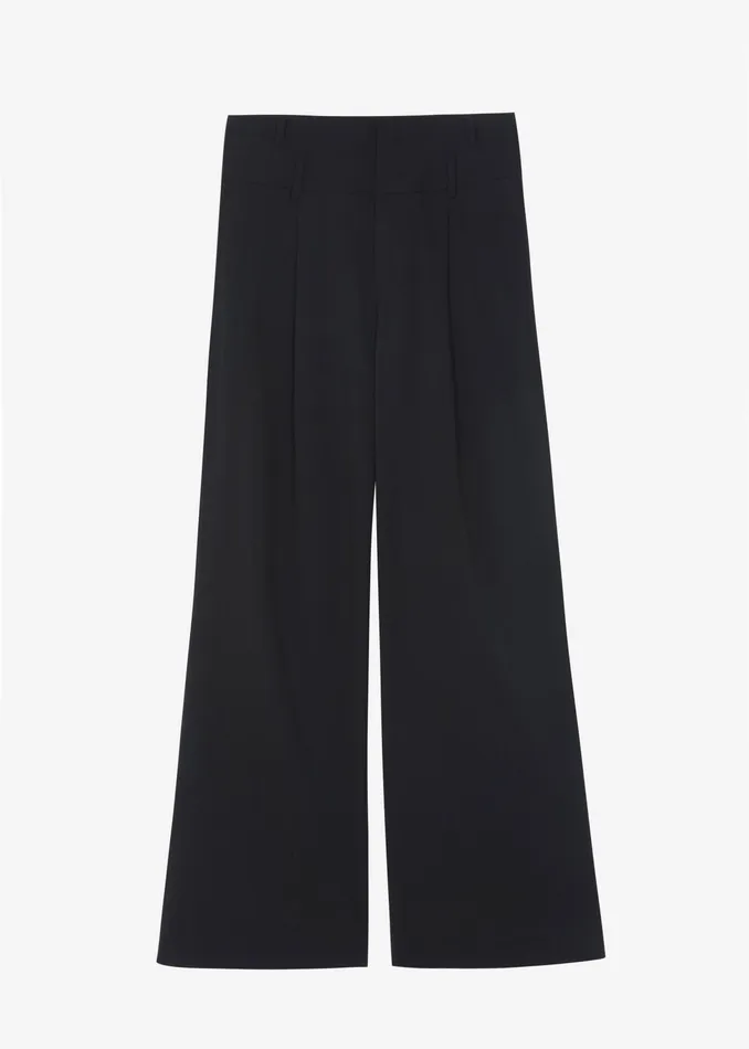 The Frankie Shop Bottoms Olwen Pintuck Trousers 8211 Black 8211 Women