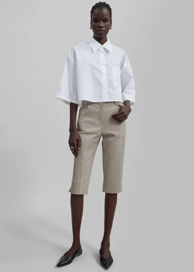 The Frankie Shop Bottoms Romane Bermuda Shorts 8211 Beige 8211 Women