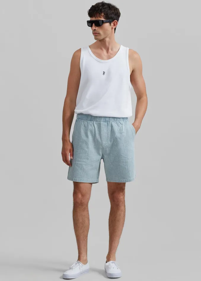 The Frankie Shop Bottoms Samse Samse Sajabari Shorts 8211 Destructed Denim 8211 Men