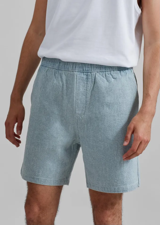 The Frankie Shop Bottoms Samse Samse Sajabari Shorts 8211 Destructed Denim 8211 Men
