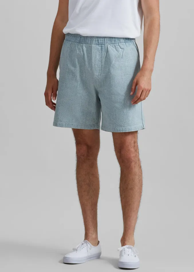 The Frankie Shop Bottoms Samse Samse Sajabari Shorts 8211 Destructed Denim 8211 Men