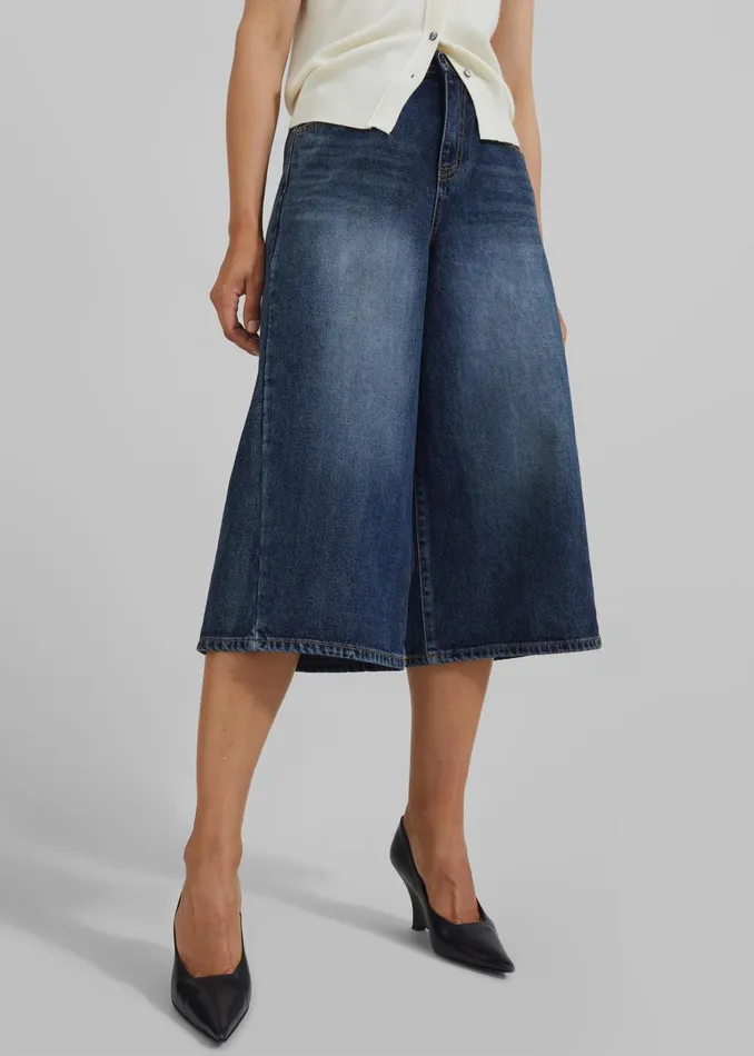 The Frankie Shop Bottoms Savona Jorts 8211 Medium Wash 8211 Women