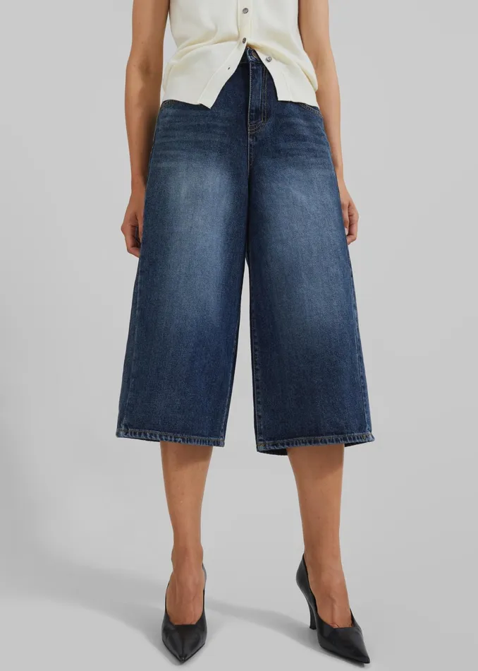 The Frankie Shop Bottoms Savona Jorts 8211 Medium Wash 8211 Women