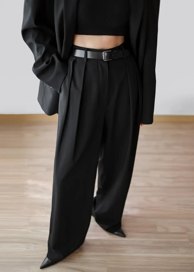 The Frankie Shop Bottoms Tansy Pleated Trousers 8211 Black 8211 Women