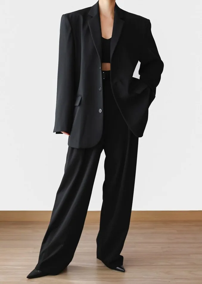The Frankie Shop Bottoms Tansy Pleated Trousers 8211 Black 8211 Women