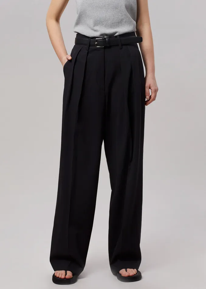 The Frankie Shop Bottoms Tansy Pleated Trousers 8211 Black 8211 Women