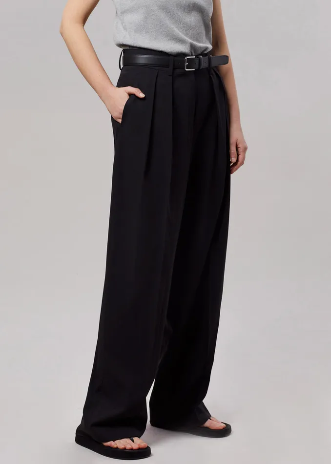 The Frankie Shop Bottoms Tansy Pleated Trousers 8211 Black 8211 Women