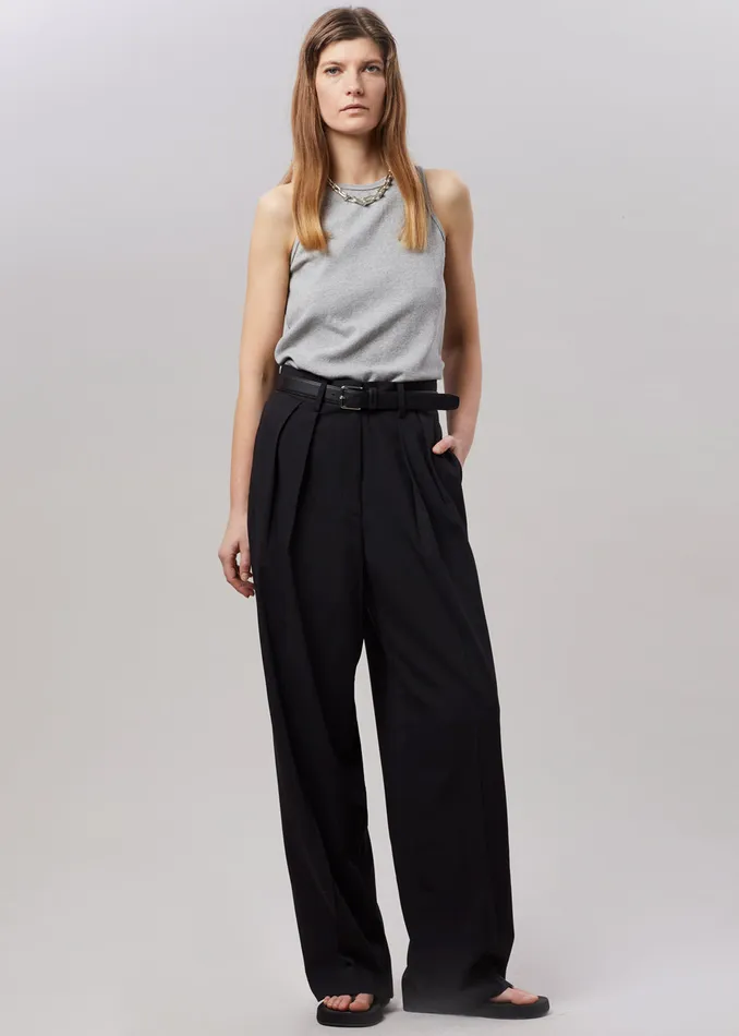 The Frankie Shop Bottoms Tansy Pleated Trousers 8211 Black 8211 Women