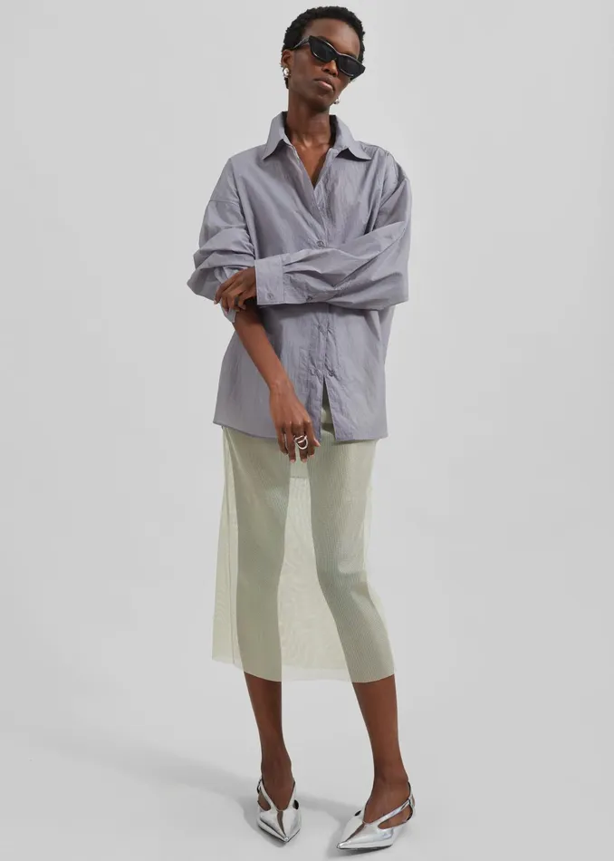 The Frankie Shop Bottoms Verna Semi Sheer Midi Skirt 8211 Moss Green 8211 Women The Frankie Shop Bottoms Verna Semi Sheer Midi Skirt 8211 Moss Green 8211 Women