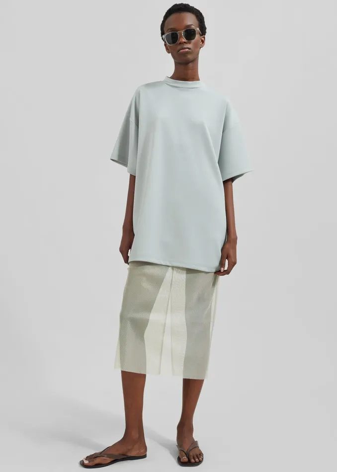The Frankie Shop Bottoms Verna Semi Sheer Midi Skirt 8211 Moss Green 8211 Women