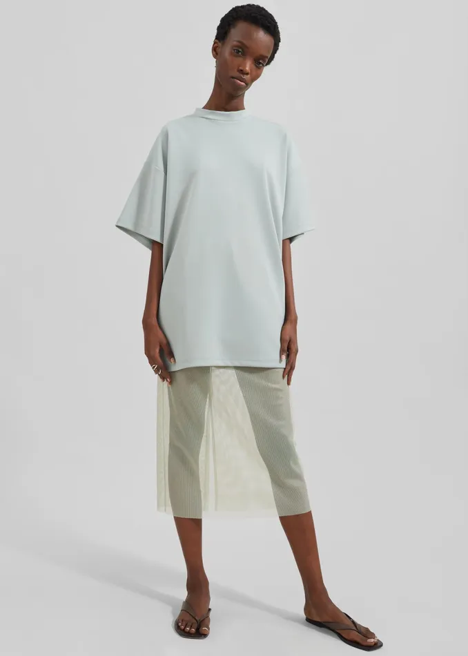 The Frankie Shop Bottoms Verna Semi Sheer Midi Skirt 8211 Moss Green 8211 Women