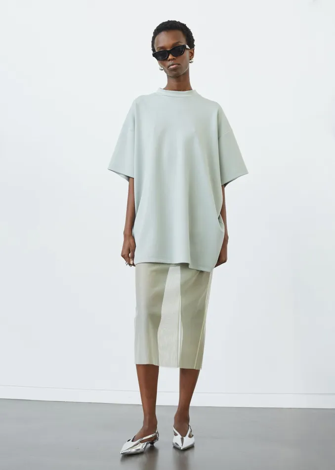 The Frankie Shop Bottoms Verna Semi Sheer Midi Skirt 8211 Moss Green 8211 Women