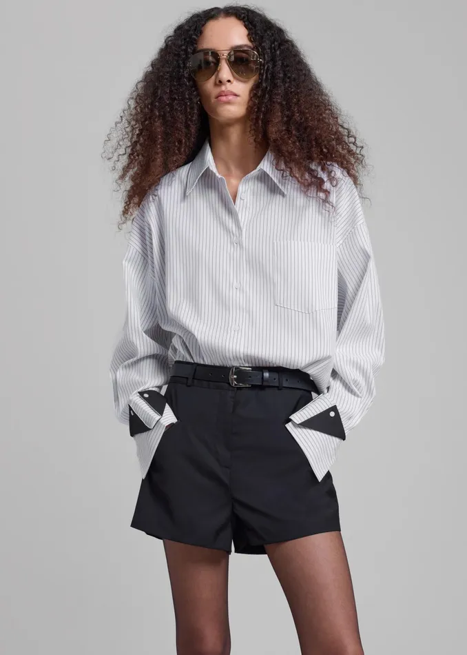 The Frankie Shop Bottoms Xandra Mini Shorts 8211 Black 8211 Women