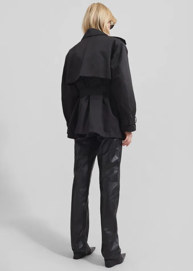 The Frankie Shop Bottoms Ziggy Long Leather Pants 8211 Black 8211 Women