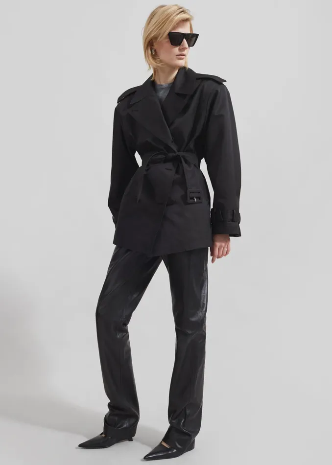 The Frankie Shop Bottoms Ziggy Long Leather Pants 8211 Black 8211 Women