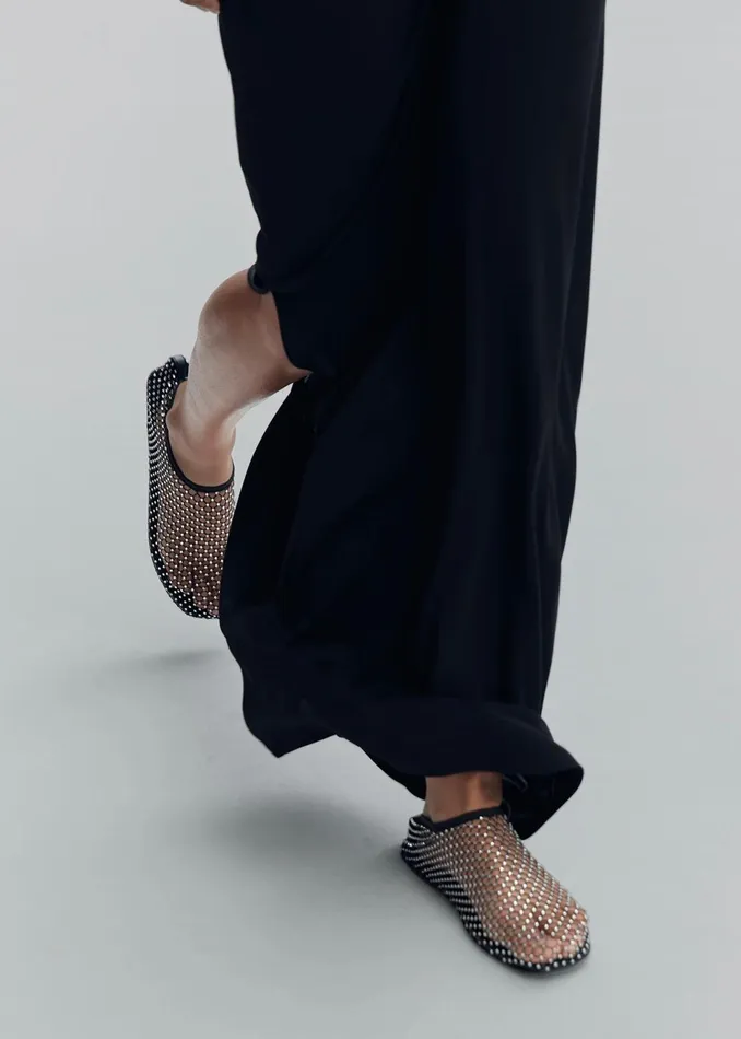 The Frankie Shop Christopher Esber Minette Flats 8211 BlackClear Crystal 8211 Women