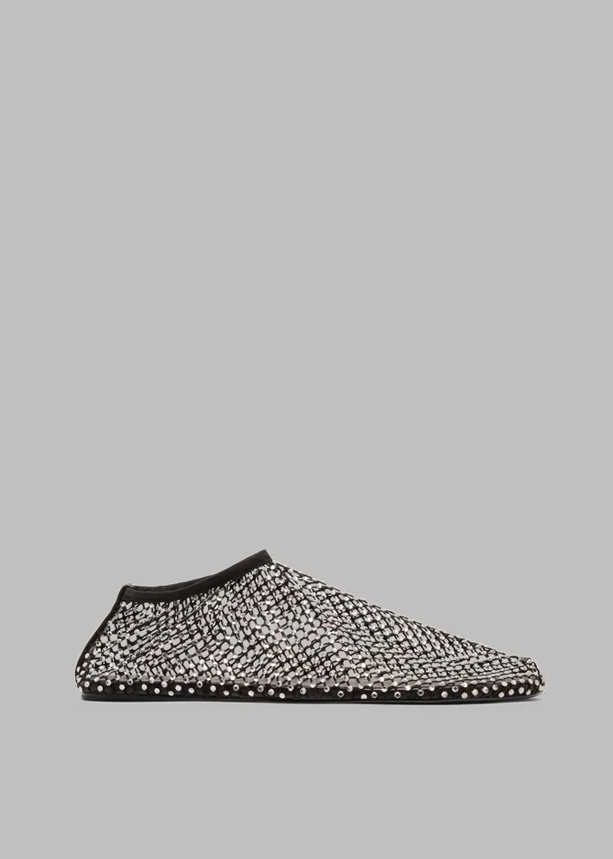 The Frankie Shop Christopher Esber Minette Flats 8211 BlackClear Crystal 8211 Women