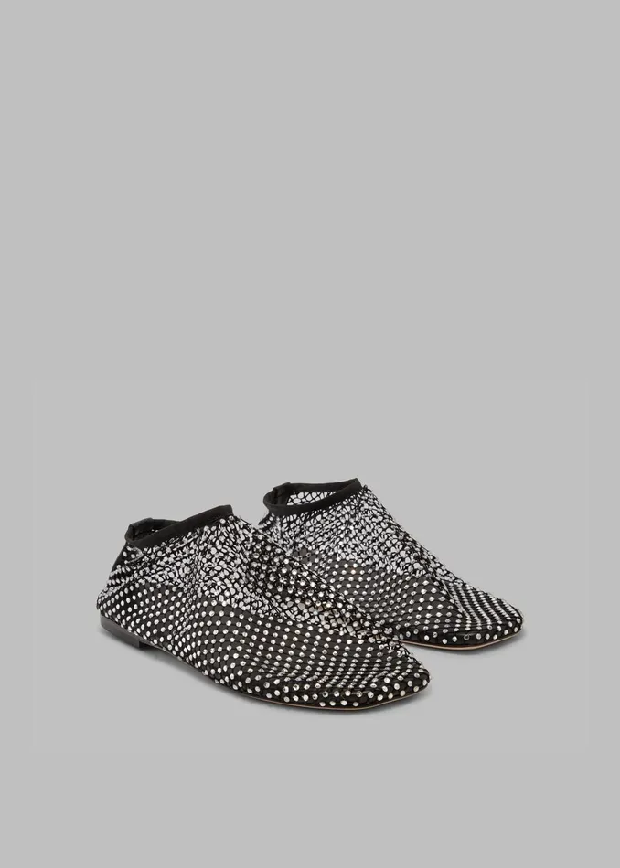 The Frankie Shop Christopher Esber Minette Flats 8211 BlackClear Crystal 8211 Women