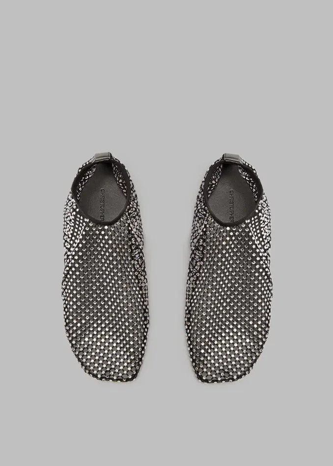 The Frankie Shop Christopher Esber Minette Flats 8211 BlackClear Crystal 8211 Women