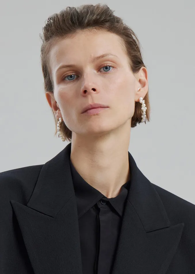 The Frankie Shop Completedworks Every Cloud Has A Silver Lining Earrings 8211 PearlSterling Silver 8211 Women