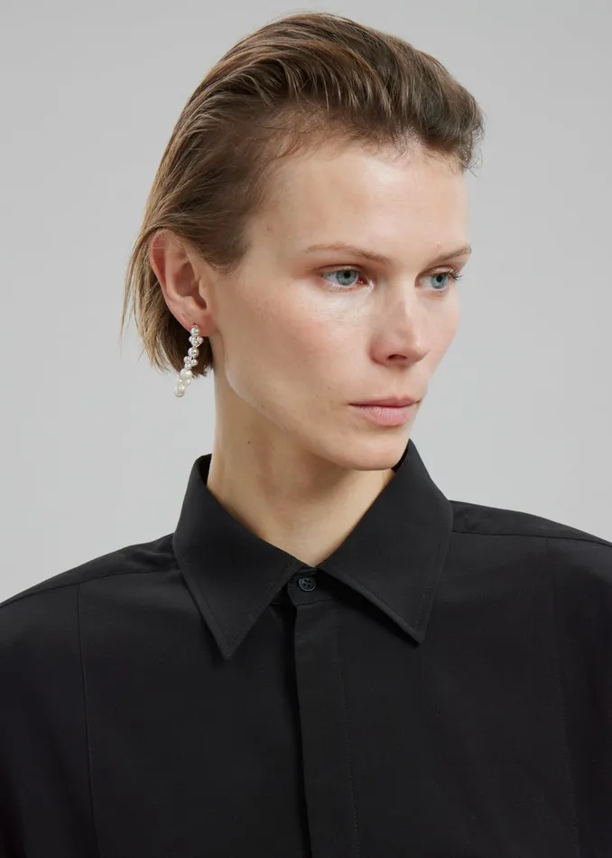 The Frankie Shop Completedworks Every Cloud Has A Silver Lining Earrings 8211 PearlSterling Silver 8211 Women