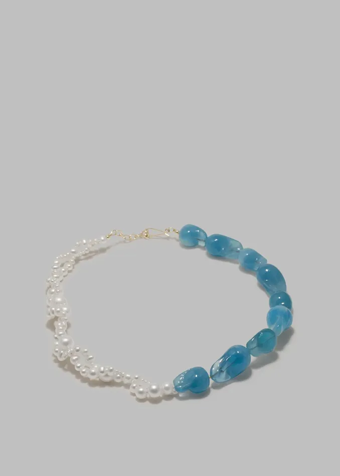 The Frankie Shop Completedworks Parade Of Possibilities Ii Necklace 8211 PearlBlue 8211 Women