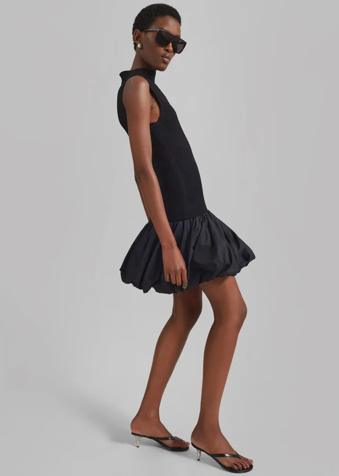 The Frankie Shop Dresses Rotate Knit Racer Cut Dress 8211 Black 8211 Women